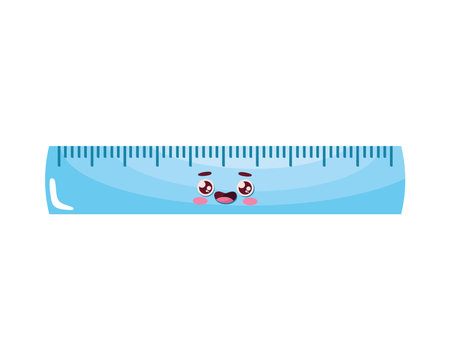 rule school supply kawaiiのイラスト素材