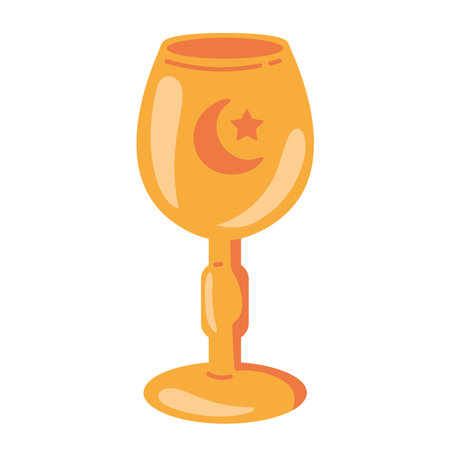 chalice muslim goldenのイラスト素材