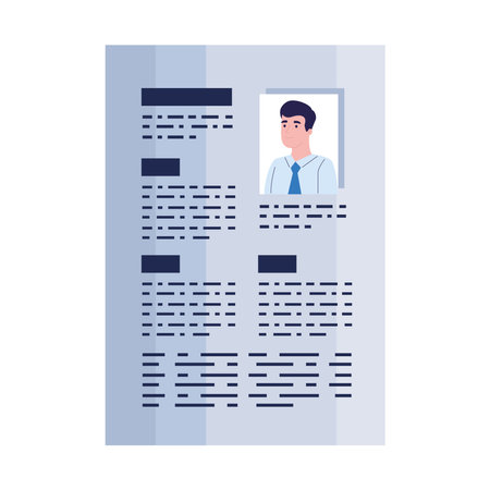 businessman in curriculum vitaeのイラスト素材