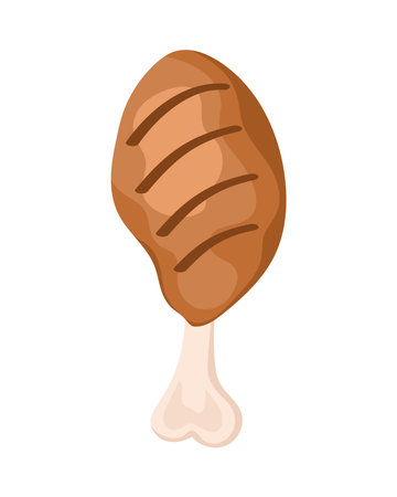 chicken leg foodのイラスト素材