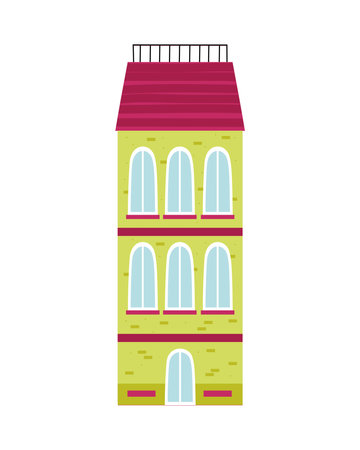 building green facadeのイラスト素材