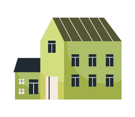 green house front facadeのイラスト素材