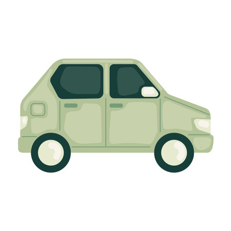 green car vehicle ecologyのイラスト素材