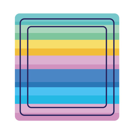 square holographic stampのイラスト素材