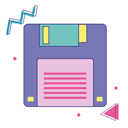 floppy nineties pop artのイラスト素材
