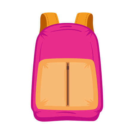 fucshia school bag equipmentのイラスト素材