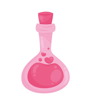 love potion with heartsのイラスト素材
