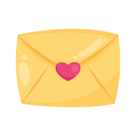 heart love in envelopeのイラスト素材