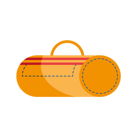 yellow hand luggageのイラスト素材
