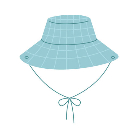 blue tourist hat accessoryのイラスト素材