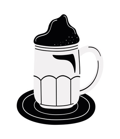 coffee iced in mugのイラスト素材