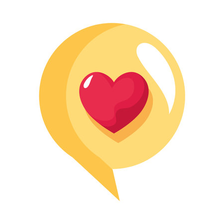 heart love in speech bubbleのイラスト素材