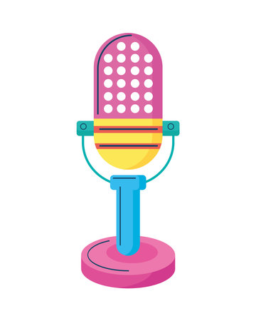 old mic nineties retro styleのイラスト素材