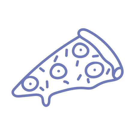 italian pizza line styleのイラスト素材