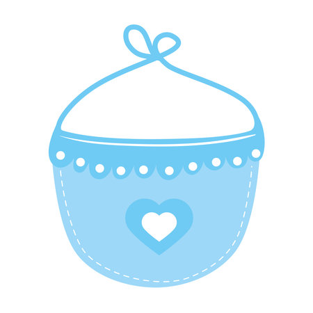 blue baby bib accessoryのイラスト素材