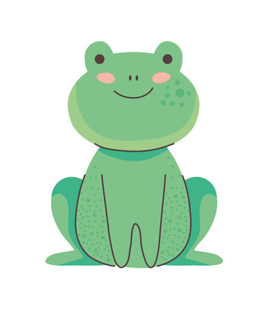 cute toad animalのイラスト素材