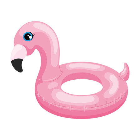 flamingo inflatable float ringのイラスト素材