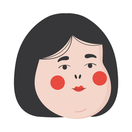 japanese culture woman headのイラスト素材