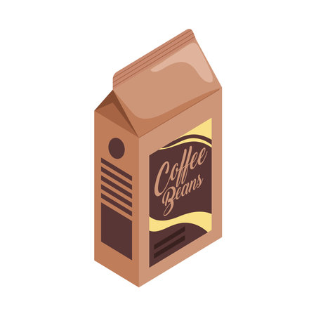 coffee beans in bagのイラスト素材