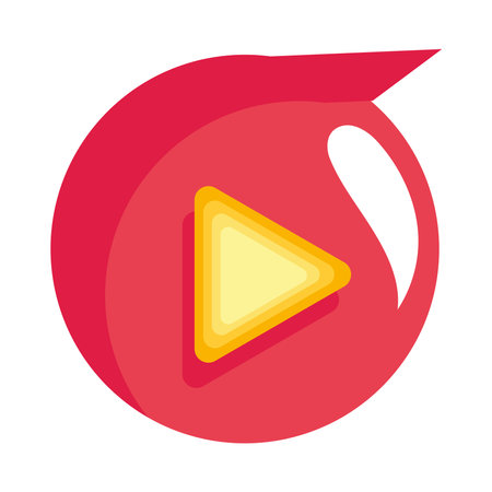 play button in speech bubbleのイラスト素材