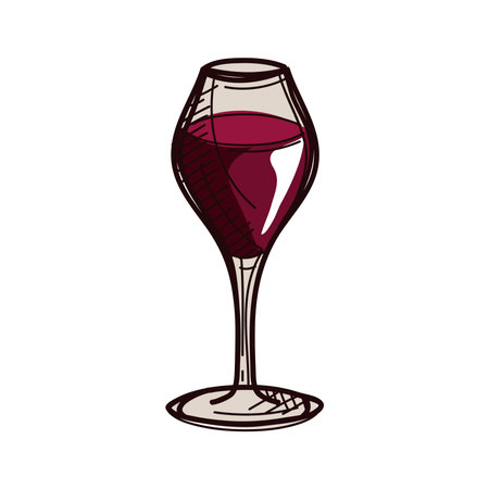 fresh wine cup drinkのイラスト素材