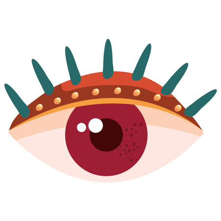 eye human boho styleのイラスト素材