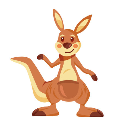 kangaroo traditional australian animalのイラスト素材