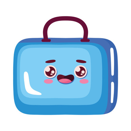 portfolio school supply kawaiiのイラスト素材