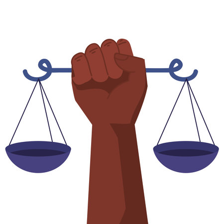 hand lifting justice balanceのイラスト素材