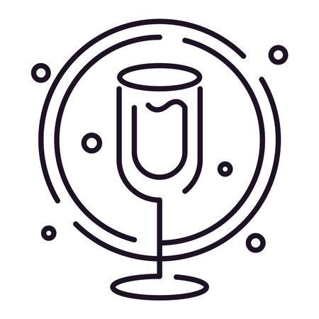 wine cup drink lineのイラスト素材