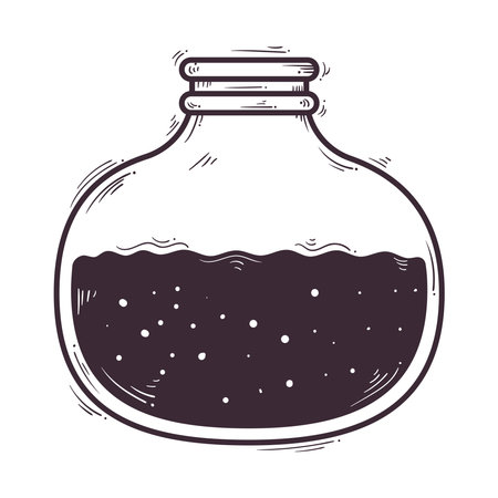 esoteric magic potion flaskのイラスト素材