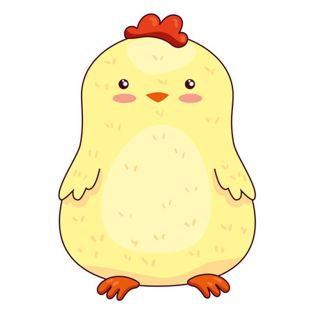 cute chick kawaii animalのイラスト素材