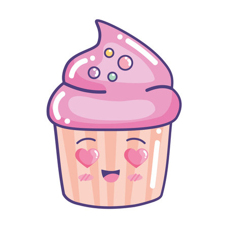 sweet cupcake kawaiiのイラスト素材