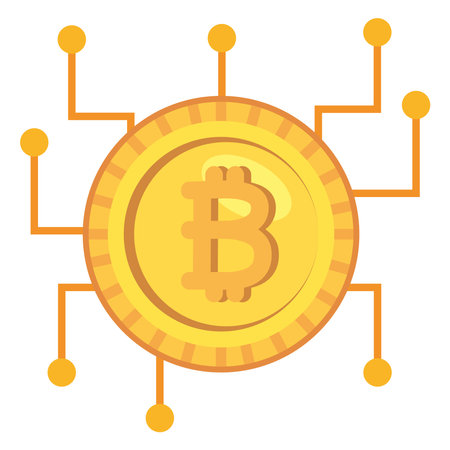 bitcoin in circuit cryptocurrencyのイラスト素材