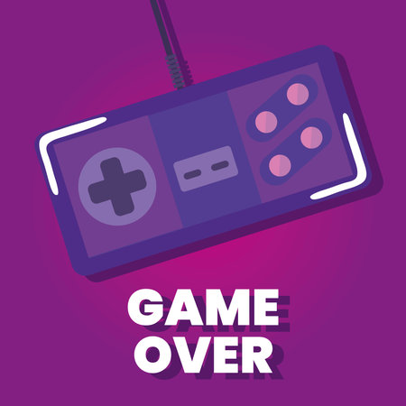 game over postcardのイラスト素材
