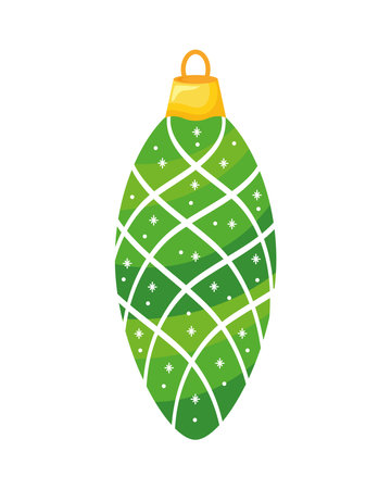 green christmas tear hangingのイラスト素材
