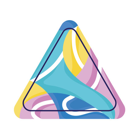 triangle holographic stampのイラスト素材