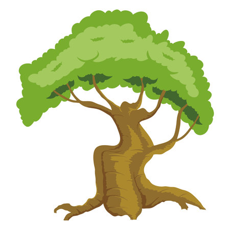 green tree forestのイラスト素材