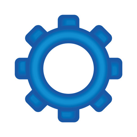blue gear cog settingのイラスト素材