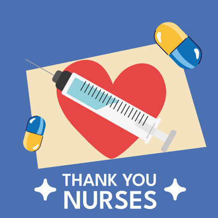 thank you nurses postcardのイラスト素材