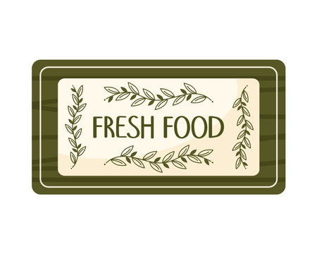 fresh food labelのイラスト素材