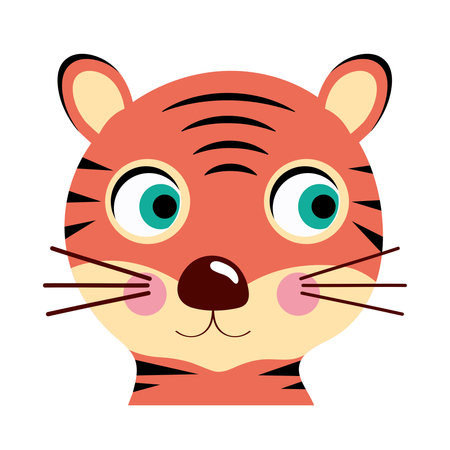 cute tiger animalのイラスト素材