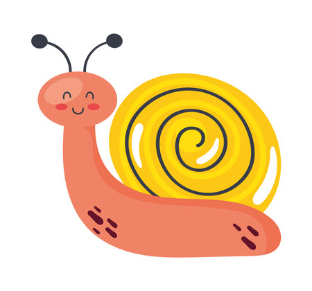 orange snail gardenのイラスト素材