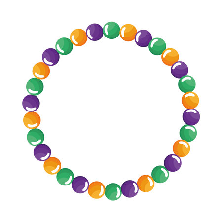 colors balls necklaceのイラスト素材