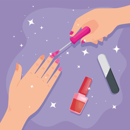 hands manicure serviceのイラスト素材