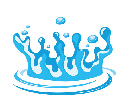 water splashes blueのイラスト素材