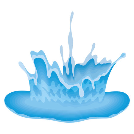 h2o splashing natureのイラスト素材