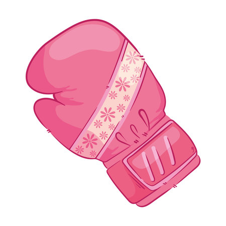 pink boxing gloveのイラスト素材