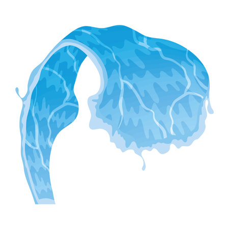 h2o blue waveのイラスト素材