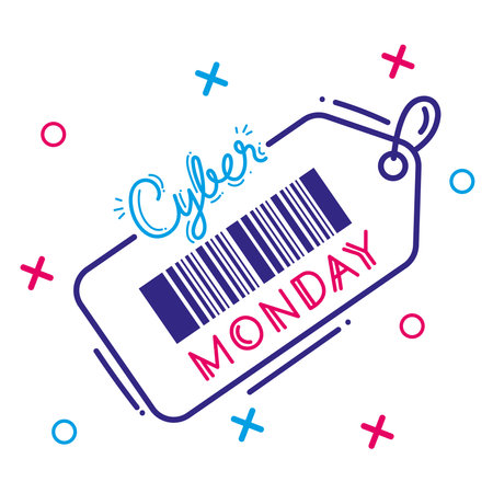 tag of cyber mondayのイラスト素材